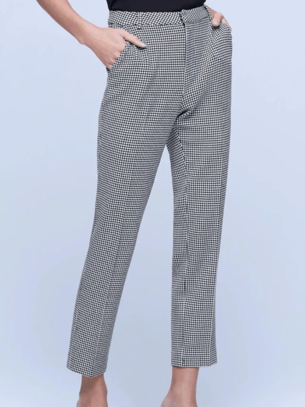 L'AGENCE Black & White Houndstooth Men’s Chinos